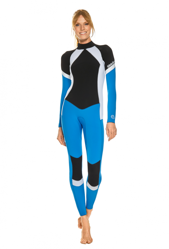 Glide Soul FULL WETSUIT 3/2 mm Back zip Black/Blue/White 2019