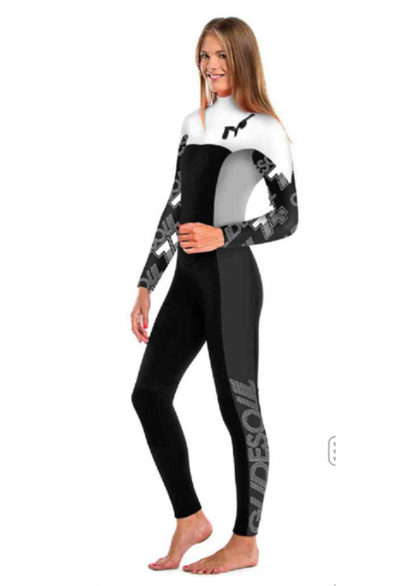 Glide Soul Full Wetsuit 5/4 mm chest zip Black/GS74/White/Grey 2019