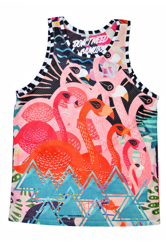 Don&#039;t Need No Samurai DNNS Mesh tank top Flamingos